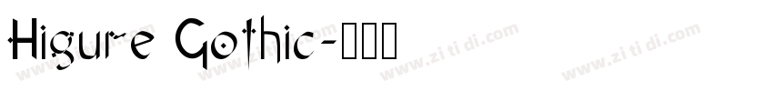 Higure Gothic字体转换